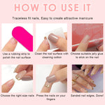 MAYCREATE Press On Nails for DIY Nail Art featuring 3D Embossed Almond Design 24 Pcs Set