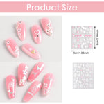 MAYCREATE Flower Nail Art Stickers for Easy Peel and Stick Application | 30 Sheets 3D Self Adhesive Floral Decals