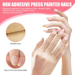 MAYCREATE False Nails for DIY Manicure featuring Fruit and Swirl Designs | Reusable Set