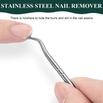 MAYCREATE Eagle Beak Beveled Nail Clippers Set for Thick or Ingrown Nails with Wide Jaw | Stainless Steel Tools for Seniors and Travel