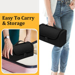 MAYCREATE Travel Storage Bag for Dyson Airwrap featuring 5 Compartments and Hanging Hook | PU Waterproof Organizer for Hair Styling Tools