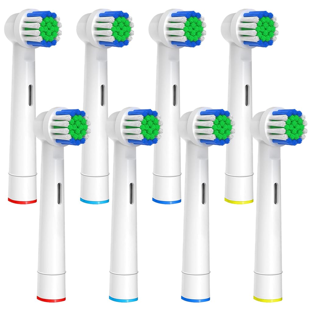 MAYCREATE 8Pcs Electric Toothbrush Replacement Heads for Most Braun Electric Toothbrushes Soft Dupont Bristles Electric Toothbrush Replacements