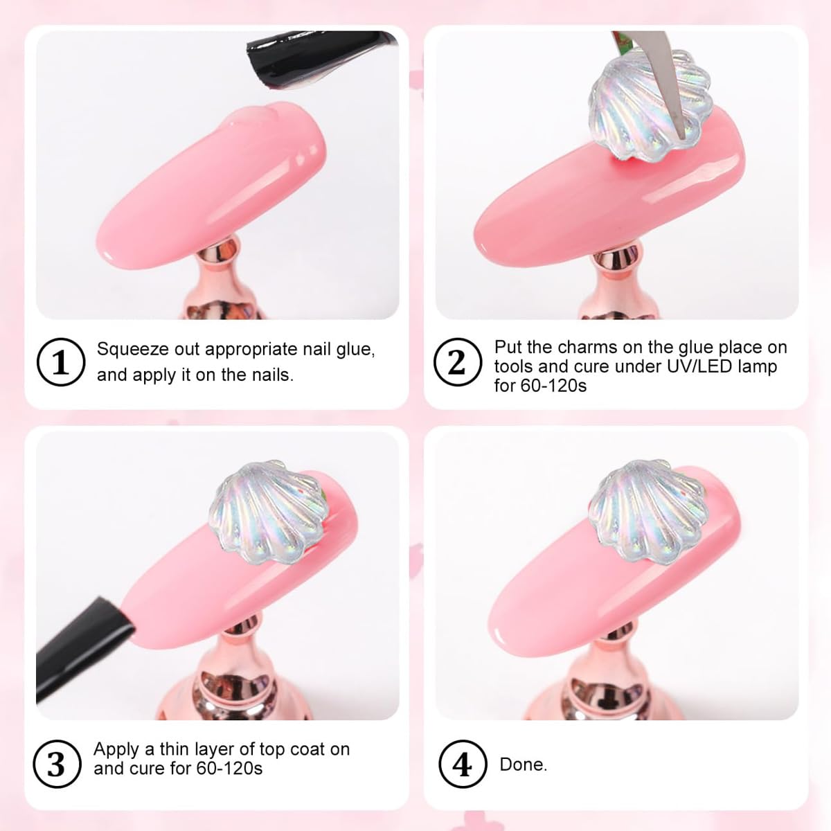 MAYCREATE Nail Resin Charms for Summer Beach DIY Crafts featuring 50PCS 3D Mermaid and Seashell Designs | Multicolor Ocean Theme