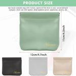 MAYCREATE Pocket Cosmetic Bag Set for Travel and Daily Use featuring Self Closing Design | 4pcs 4.7x4.3in Waterproof PU Pouches for Women