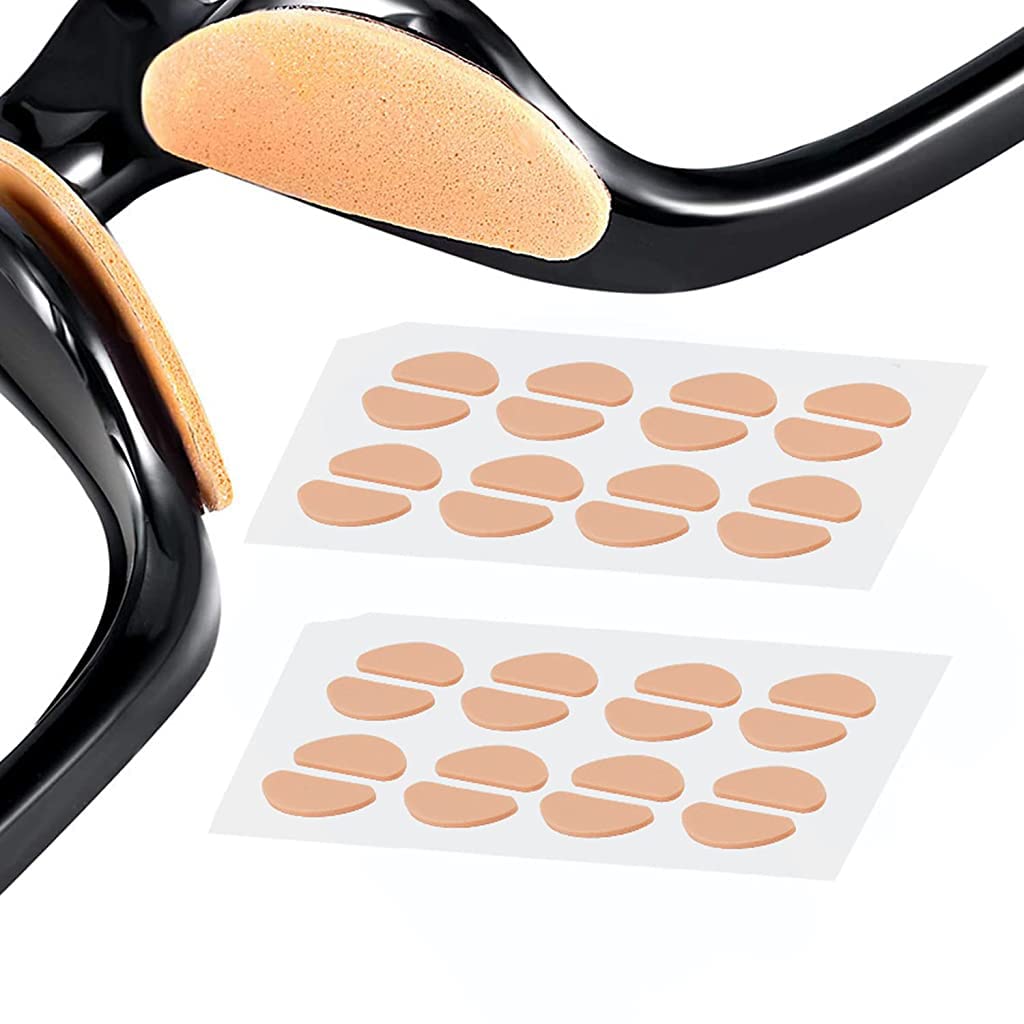 MAYCREATE 40 Pairs Eyeglasses Nose Pads Glasses Adhesive EVA Sponge Anti-Slip Nosepads for Eyeglass D-shape Eyeglasses Nose Pad, Size of 1.9 x 0.9cm,1.5mm in Thickness