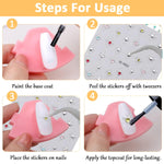 MAYCREATE 3D Nail Art Decal Combo for DIY Crafts featuring 9 Sheets Self Adhesive Designs | Crescent Sun and Galaxy Stickers