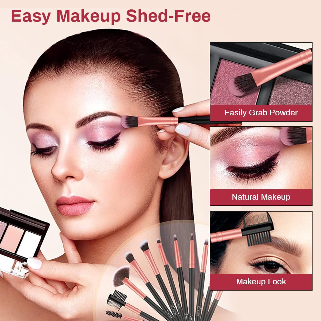 MAYCREATE Makeup Brush Set Professional 22PCS with Storage Pouch Brush Sets in Makeup with Ultra Soft Bristles Premium Makeup Brushes Kit with 2 Makeup Sponges+2 Powder Puff +1 Brush Cleaner