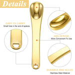 MAYCREATE 3Pcs Skincare Spatula Spoon Mini Metal Cosmetic Face Mask Reusable Spoon Makeup Beauty Spoons For Facial Cosmetic For Face Mask Cream Eye Cream Lotions Moisturizers