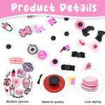 MAYCREATE 35pcs Pink Shoe Decoration Charms for Bubble Slides Sandals Clogs
