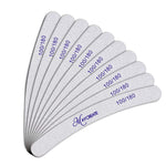 MAYCREATE Nail File Set for Home and Salon Use with Curved Design and 100/180 Grit | 10PCS