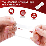 MAYCREATE 10 Pairs Transparent Invisible High Heel Shoe Straps Women Elastic Shoe Laces Anti Loose Shoelace Belt Ankle Straps for Holding Loose High Heel