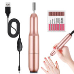 MAYCREATE® Electric Nail Drill File Professional Nail Drill Machine Kit Manicure Pedicure Tools Polishing Set with 6 Nail Drill Bits & Sanding Paper