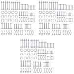 MAYCREATE Piercing Jewelry Set with 255 pcs Stainless Steel Rings for Nose Tongue and Belly | Unisex Body Art Collection