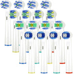 MAYCREATE Replacement Brush Heads for Oral B Bases Pack of 8 with Cross Action Nylon Bristles