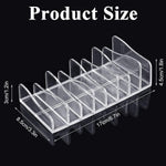 MAYCREATE Acrylic Eyeshadow Palette Organizer with 8 Compartments for Makeup Storage | 6.6 x 3.5 x 2 in Holder for Vanity and Cosmetic Display