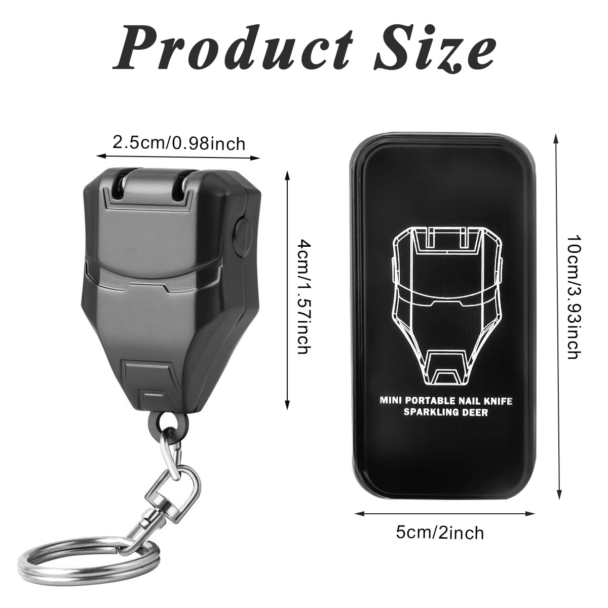 MAYCREATE Nail Cutter for Thick Nails with Foldable 4cm Keychain | Stainless Steel Trimmer