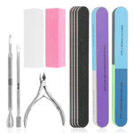 MAYCREATE Nail File Set for Home and Salon Use with 10PCS 100/180 Grit Double-Sided Emery Boards