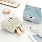 MAYCREATE Small Makeup Pouch Set for Travel with Spring Opening 6pcs Corduroy Bags | Organizer for Women