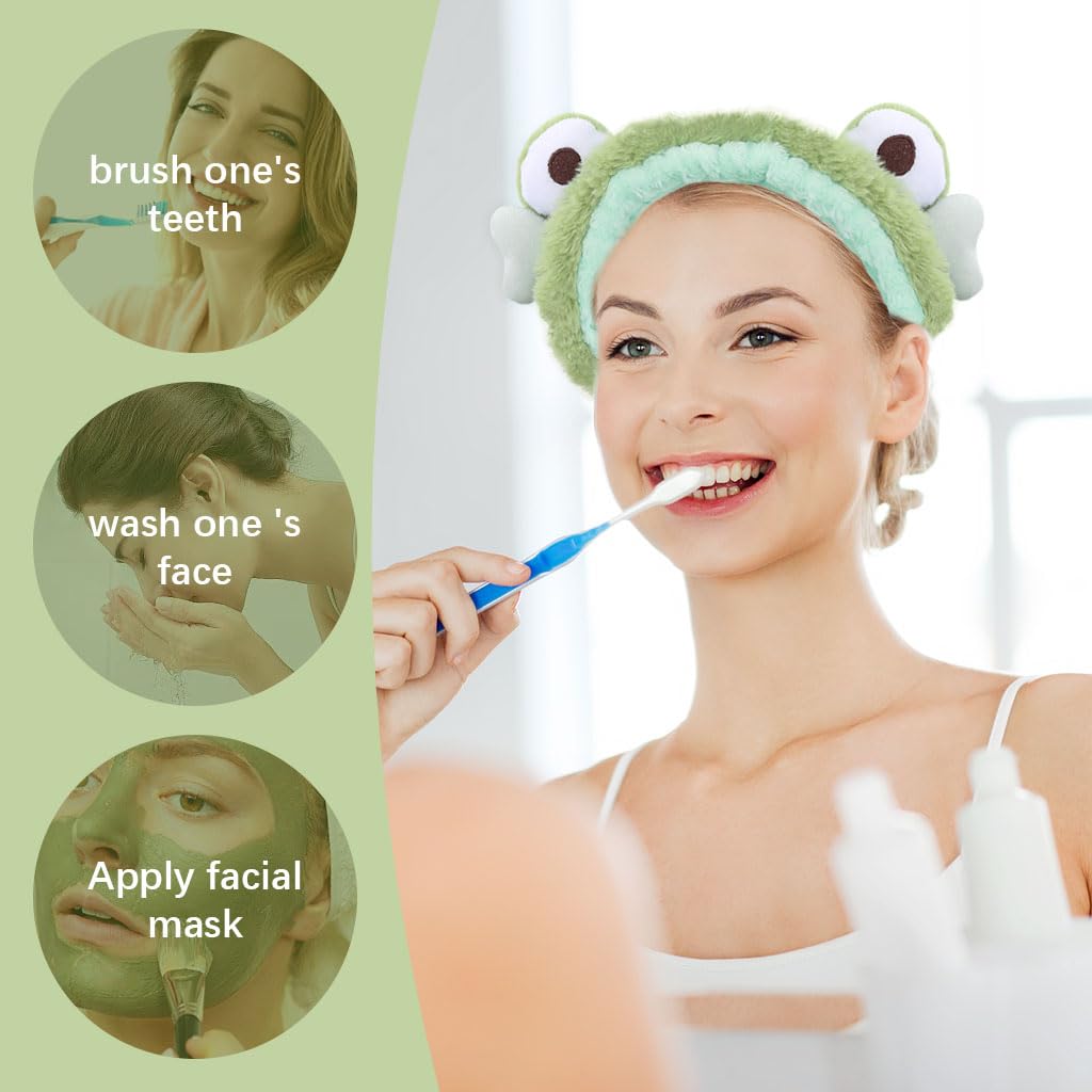 MAYCREATE Headband for Face Wash Set of 3pcs with Water Absorbent Plush for Women | Skincare and Makeup