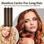 MAYCREATE Heatless Hair Curler for Overnight Curls with Hook and Satin Rollers | Brown