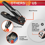 MAYCREATE Nail Cutter Set for Home and Travel with Wide Jaw and Nail Collection Bin | Stainless Steel Clippers and File in Storage Case