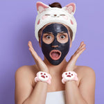 MAYCREATE Face Wash Headband Set for Women with 3Pcs Plush Elastic Bands | Spa Makeup Use