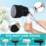 MAYCREATE Hair Dryer Sock Diffuser Cover for Travel and Home with Double Layer Nylon | Universal Elastic Fit to Reduce Frizz and Maintain Curls
