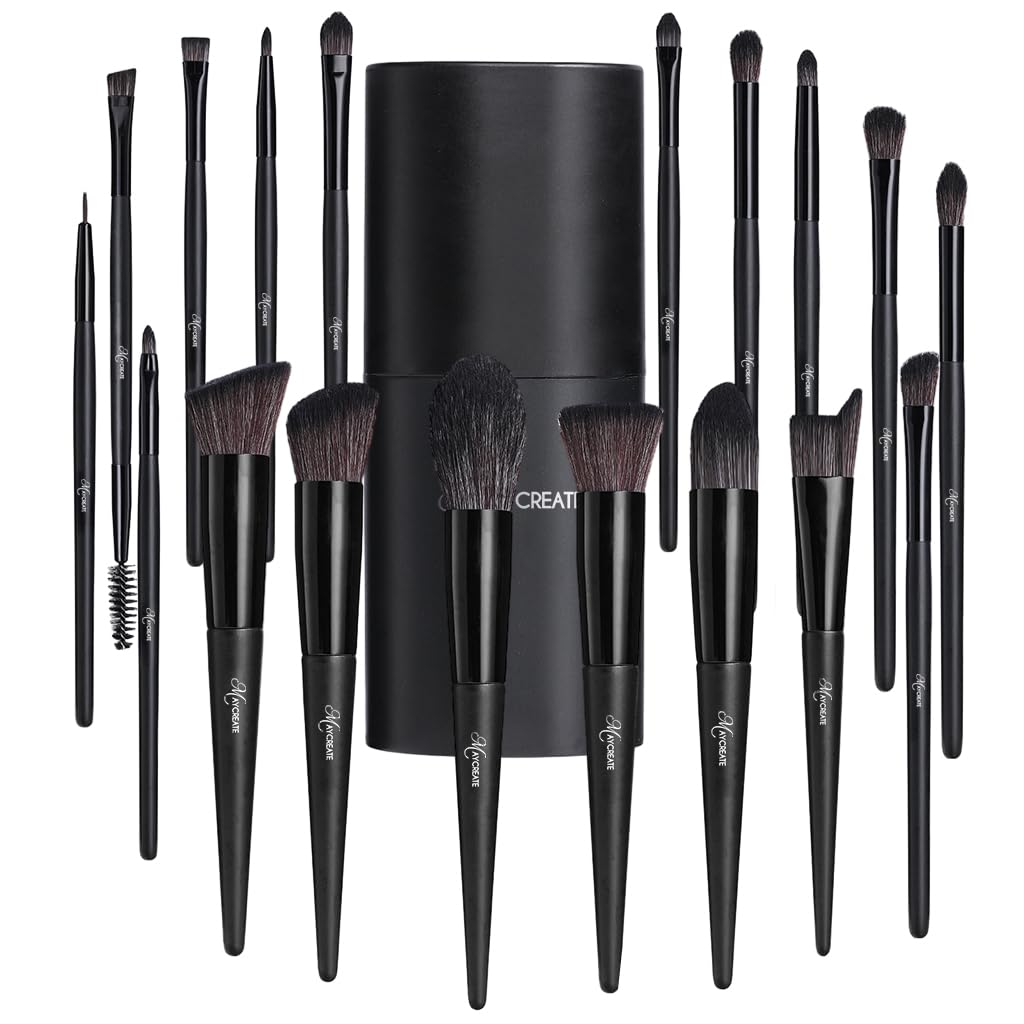 MAYCREATE Makeup Brush Set 18pcs Premium Synthetic Makeup Brushes Set Makeup Tools Full Set Makeup Brush for Beginners Makeup Artists Makeup Brush Set