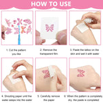 MAYCREATE 10 Sheet Butterfly Tattoo Sticker, Temporary Sticker for Face Arm, Waterproof Temporary Tattoos for Birthday Parties, Group Activities, Party Tattoo Sticker