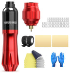 MAYCREATE Tattoo Machine Kit 6-11 V Wireless Tattoo Machine Full Kit Tattoo Pen Includes Rotary Tattoo Liner Pen, Cartridge Needle, Transfer Paper, Practice Skin, Tattoo Accessories