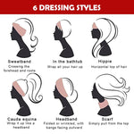 MAYCREATE Wide Hair Bands for Women with 3 Festive Christmas Designs | Soft Stretchy Fabric