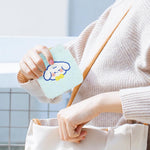 MAYCREATE Small Pouches for Women 3Pcs 5 in Set with Elastic Closure and Water Resistant Fabric | Cute Cartoon Design for Makeup Coins and Sanitary Pads