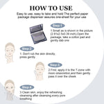 MAYCREATE 100Pcs Face Blotting Paper for Oily Skin, Natural Linen Bloating Papers for Oily Face, Oil Absorbing Sheets for Face, with Built-in Mirror & Powder Puff Pad for Men and Women