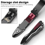 MAYCREATE Nail Clippers For Men Nail File Set Stainless Steel Foldable Nail Cutter with Organizer Case Anti Splash Nail Clipper Toenail Clippers Travel Portable Nail Clipper