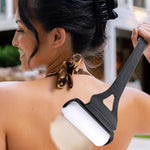 MAYCREATE Lotion Applicator for Back featuring Adjustable Folding Handle up to 17.3 in | Even Sponge Roller for Creams and Oils