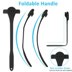 MAYCREATE Body Back Shaver for Men with 18 Inch Handle and Silicone Scrubber Pad | Includes 5 Stainless Steel Razors