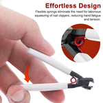 MAYCREATE Nail Cutter For Men Heavy Duty Stainless Steel Toenail Fingernail No Splash Trimmer With Catcher Nail Clipper for Thick Nail Toeail Clipper Portable Nail Clipper, White