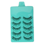 MAYCREATE 5 Pairs Beauty Makeup Handmade Messy Cross Style False Eyelashes Green