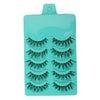 MAYCREATE 5 Pairs Beauty Makeup Handmade Messy Cross Style False Eyelashes Green