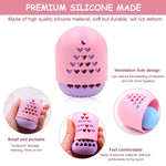 MAYCREATE Beauty Blender Sponge Silicone Storage Case,Makeup Sponge Blender Rack Portable Travel Case for Beauty Blender Sponge