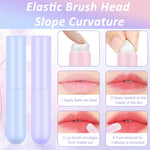 MAYCREATE Lip Applicator Set for Lip Balm and Lipstick with Soft Silicone Brush Head | 3pcs Reusable Makeup Tool