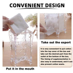 MAYCREATE Makeup Cotton Pads Dispenser for Vanity Organization with Clear Acrylic Design | Butterfly Embossed Holder