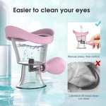 MAYCREATE Eye Wash Cup for Daily and Travel Use with Air Pressure Spout and Silicone Frame 8.22×6.64 cm