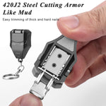 MAYCREATE Nail Cutter for Thick Nails with Foldable 4cm Keychain | Stainless Steel Trimmer