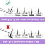 MAYCREATE False Eyelash Extension Kit for Daily or Party Makeup with 10 Sets 11mm Clusters