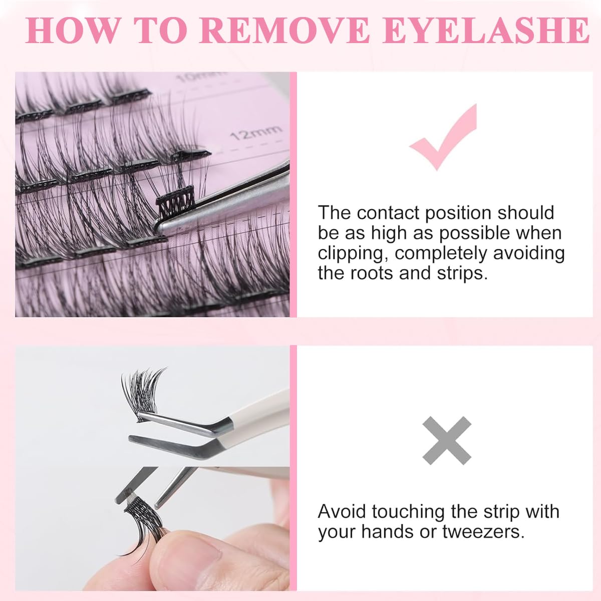 MAYCREATE False Eyelashes, Lash Extensions Natural Pre-glued Cluster Lashes D Curl Individual Lash Extensions Anime Lashes for DIY Eyelash Extension