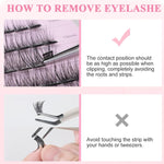 MAYCREATE False Eyelashes, Lash Extensions Natural Pre-glued Cluster Lashes D Curl Individual Lash Extensions Anime Lashes for DIY Eyelash Extension