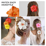 MAYCREATE Flower Hair Clips for Women featuring 5pcs 3.7 in Fabric Blooms | Beach Styling Accessory