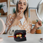 MAYCREATE Mini Lipstick Pouch Cosmetic Bags for Women, Cute Makeup Pouches for Women, 3.9''x3.9'' Small Coin Purse, Waterproof Zipper Travel Makeup Organizer Pouch with Handstrap