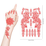 MAYCREATE 5 Sheet Henna Tattoo Stickers Assorted Traditional Henna Patterns Tattoo Stickers Waterproof Henna Tattoo Stickers for Arm, Hands, Feet Temporary Henna Tattoos Stickers
